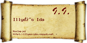 Illyés Ida névjegykártya