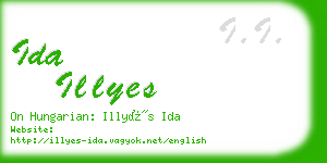 ida illyes business card